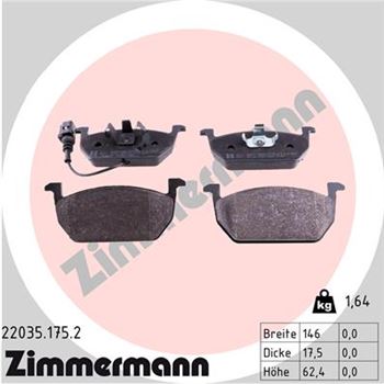 pastillas de freno coche - Juego de pastillas de freno ZIMMERMANN 220351752