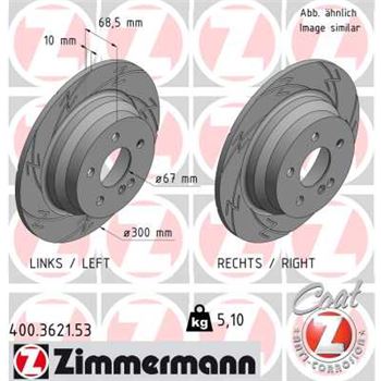 discos de freno coche - Disco de freno eje trasero (Gama BLACK Z) ZIMMERMANN 400362153
