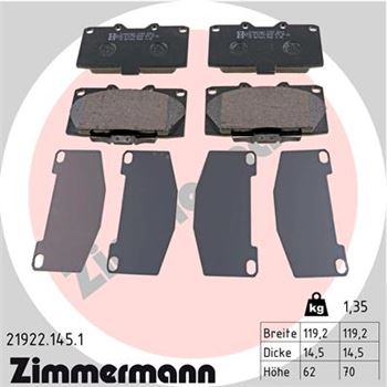 pastillas de freno coche - Juego de pastillas de freno ZIMMERMANN 219221451
