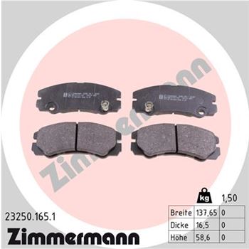 pastillas de freno coche - Juego de pastillas de freno ZIMMERMANN 232501651