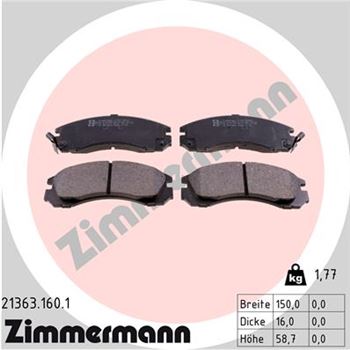 pastillas de freno coche - Juego de pastillas de freno ZIMMERMANN 213631601