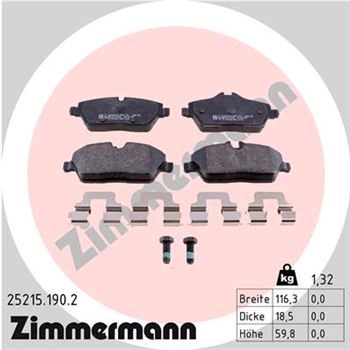 pastillas de freno coche - Juego de pastillas de freno ZIMMERMANN 252151902