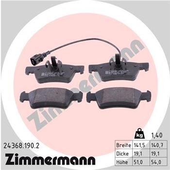 pastillas de freno coche - Juego de pastillas de freno ZIMMERMANN 243681902