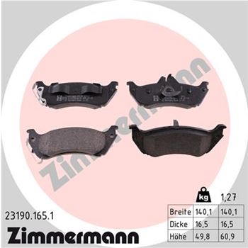 pastillas de freno coche - Juego de pastillas de freno ZIMMERMANN 231901651