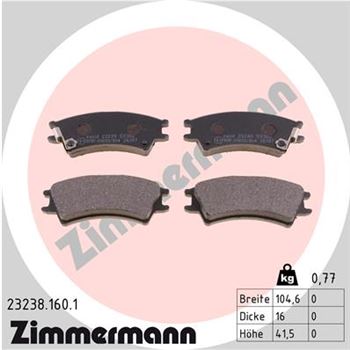 pastillas de freno coche - Juego de pastillas de freno ZIMMERMANN 232381601