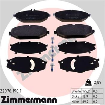 pastillas de freno coche - Juego de pastillas de freno ZIMMERMANN 220761901