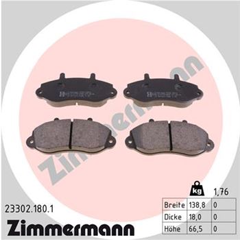 pastillas de freno coche - Juego de pastillas de freno ZIMMERMANN 233021801