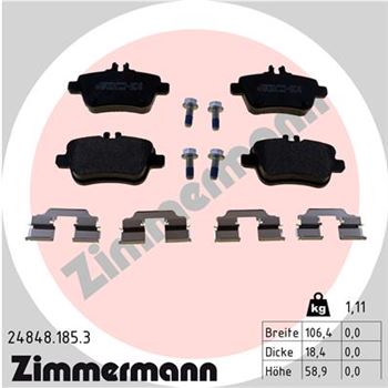 pastillas de freno coche - Juego de pastillas de freno ZIMMERMANN 248481853