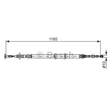 palancas cables frenado - Cable de accionamiento, freno de estacionamiento BOSCH 1987477562