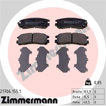 pastillas de freno coche - Juego de pastillas de freno ZIMMERMANN 217061551