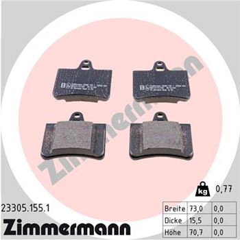 pastillas de freno coche - Juego de pastillas de freno ZIMMERMANN 233051551
