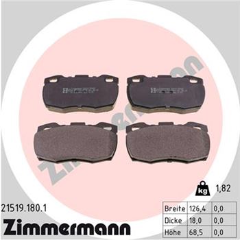 pastillas de freno coche - Juego de pastillas de freno ZIMMERMANN 215191801