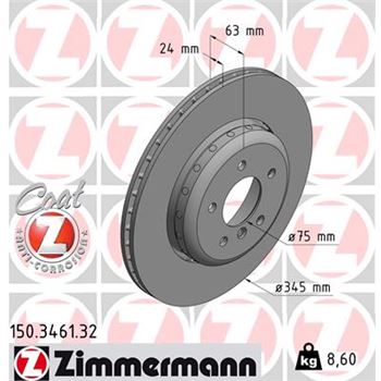 discos de freno coche - Disco de freno eje trasero (Gama FORMULA F COAT Z) ZIMMERMANN 150346132