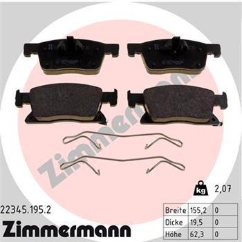 pastillas de freno coche - Juego de pastillas de freno ZIMMERMANN 223451952