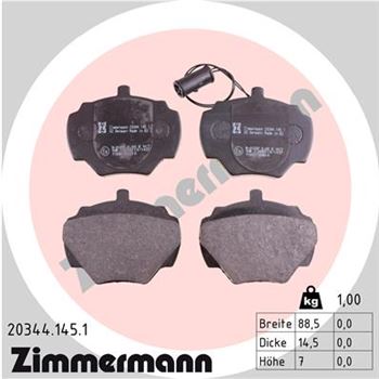 pastillas de freno coche - Juego de pastillas de freno ZIMMERMANN 203441451