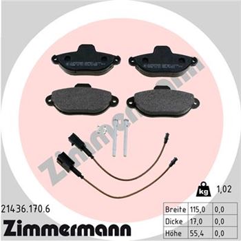 pastillas de freno coche - Juego de pastillas de freno ZIMMERMANN 214361706