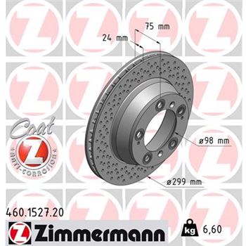 discos de freno coche - Disco de freno eje trasero (Gama COAT Z) ZIMMERMANN 460152720
