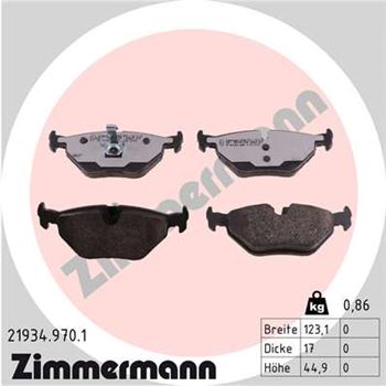 pastillas de freno coche - Juego de pastillas de freno ZIMMERMANN 219349701