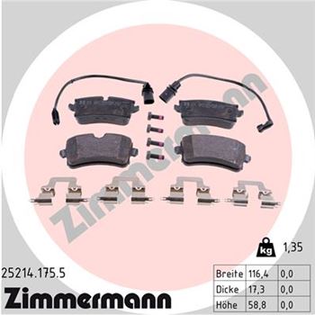 pastillas de freno coche - Juego de pastillas de freno ZIMMERMANN 252141755