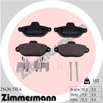 pastillas de freno coche - Juego de pastillas de freno ZIMMERMANN 214361704