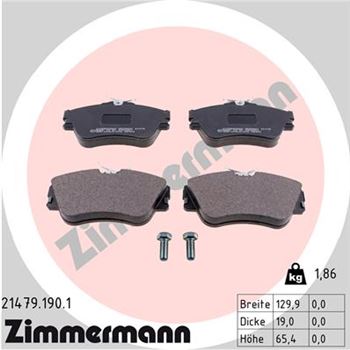 pastillas de freno coche - Juego de pastillas de freno ZIMMERMANN 214791901