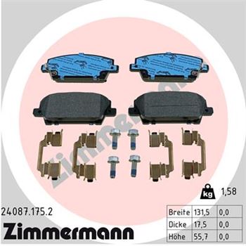 pastillas de freno coche - Juego de pastillas de freno ZIMMERMANN 240871752