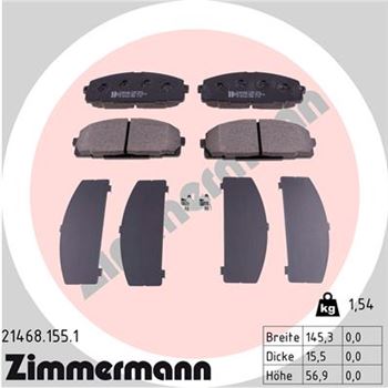 pastillas de freno coche - Juego de pastillas de freno ZIMMERMANN 214681551