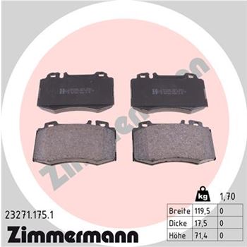 pastillas de freno coche - Juego de pastillas de freno ZIMMERMANN 232711751