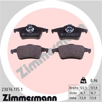 pastillas de freno coche - Juego de pastillas de freno ZIMMERMANN 230761751