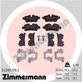 pastillas de freno coche - Juego de pastillas de freno ZIMMERMANN 242891702