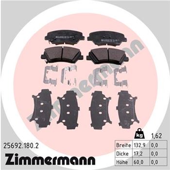 pastillas de freno coche - Juego de pastillas de freno ZIMMERMANN 256921802