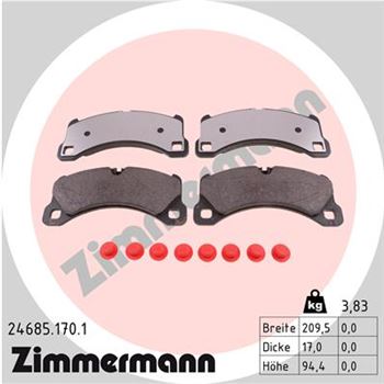 pastillas de freno coche - Juego de pastillas de freno ZIMMERMANN 246851701