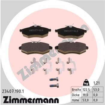 pastillas de freno coche - Juego de pastillas de freno ZIMMERMANN 234071901