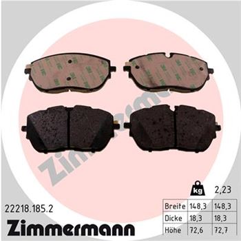 pastillas de freno coche - Juego de pastillas de freno ZIMMERMANN 222181852