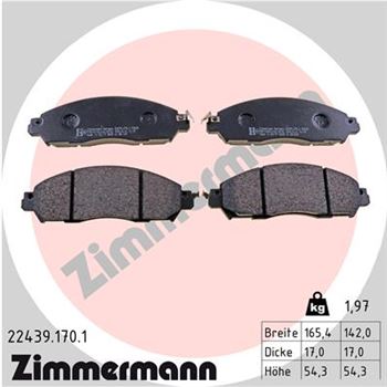 pastillas de freno coche - Juego de pastillas de freno ZIMMERMANN 224391701