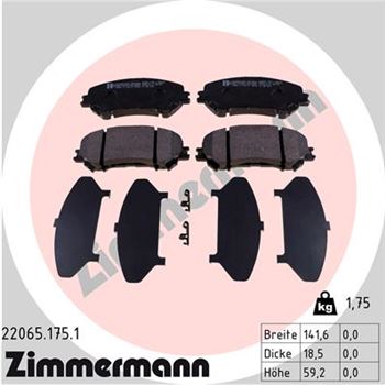 pastillas de freno coche - Juego de pastillas de freno ZIMMERMANN 220651751