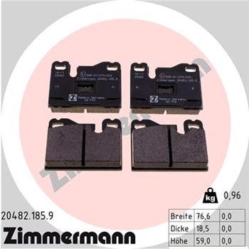 pastillas de freno coche - Juego de pastillas de freno ZIMMERMANN 204821859