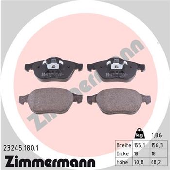 pastillas de freno coche - Juego de pastillas de freno ZIMMERMANN 232451801