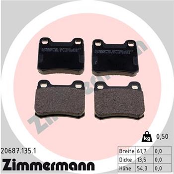 pastillas de freno coche - Juego de pastillas de freno ZIMMERMANN 206871351