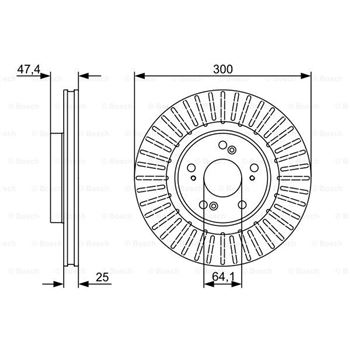 discos de freno coche - (BD1382) Disco de freno BOSCH 0986479534
