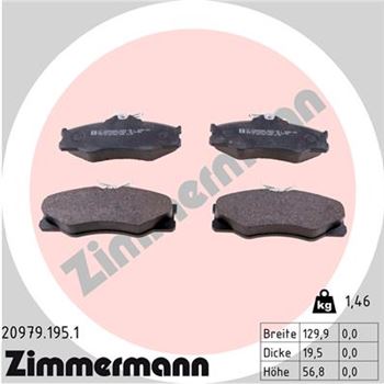 pastillas de freno coche - Juego de pastillas de freno ZIMMERMANN 209791951