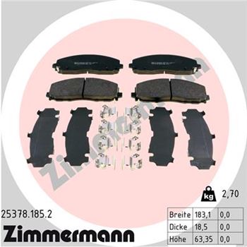 pastillas de freno coche - Juego de pastillas de freno ZIMMERMANN 253781852