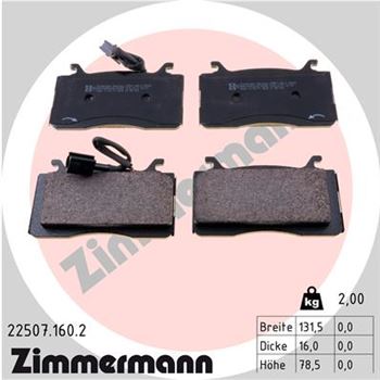 pastillas de freno coche - Juego de pastillas de freno ZIMMERMANN 225071602