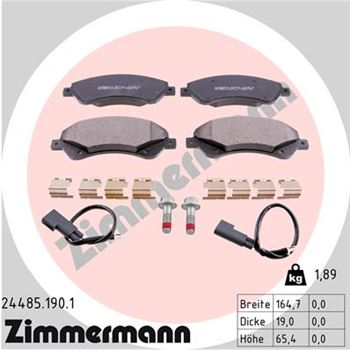 pastillas de freno coche - Juego de pastillas de freno ZIMMERMANN 244851901