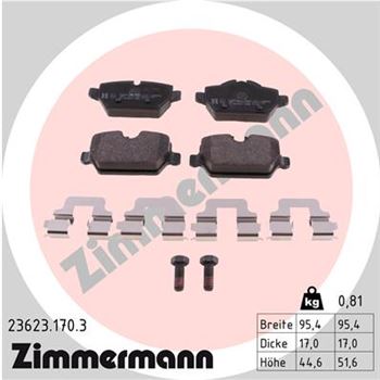 pastillas de freno coche - Juego de pastillas de freno ZIMMERMANN 236231703