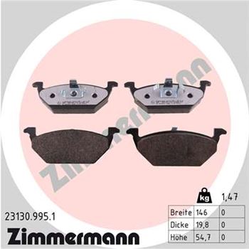 pastillas de freno coche - Juego de pastillas de freno ZIMMERMANN 231309951