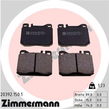 pastillas de freno coche - Juego de pastillas de freno ZIMMERMANN 203921501