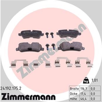 pastillas de freno coche - Juego de pastillas de freno ZIMMERMANN 241921752