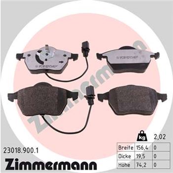 pastillas de freno coche - Juego de pastillas de freno ZIMMERMANN 230189001