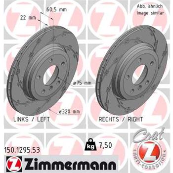 discos de freno coche - Disco de freno eje trasero (Gama BLACK Z) ZIMMERMANN 150129553